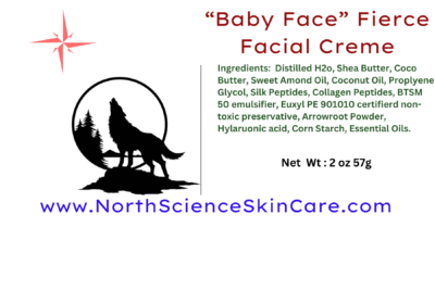 Baby Face the Facial Creme with Hylauronic Acid, soothing, calming, healing facial creme.