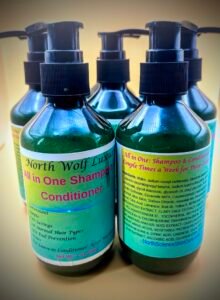 All in One Shampoo and Conditioner. Efficient,, saves time and money, convenient, deep cleaning, 100% Natural, with zero toxins, parabens, sulfates. Made in Minnesota, USA with only the finest ingredients for your eco-friendly, clean, and cost-saving needs.