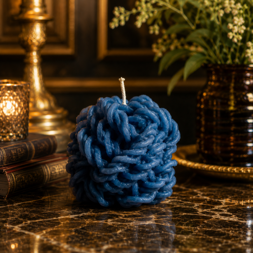 1 large rope candle product photo