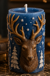 1deercandlesmall Bring the beauty of the Northwoods indoors with this handcrafted Whitetail Deer Candle. Made from a premium soy and beeswax blend and scented with warm Fall Leaves, it's the perfect accent for cabins, lodges, lake homes, and anyone who appreciates wildlife, hunting traditions, and the peaceful outdoors.